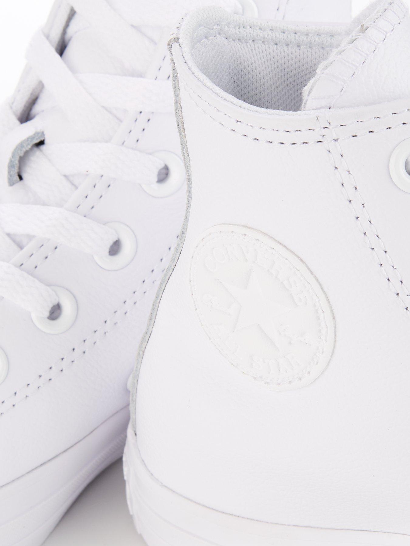 Converse Leather Hi Top Trainers White Littlewoods