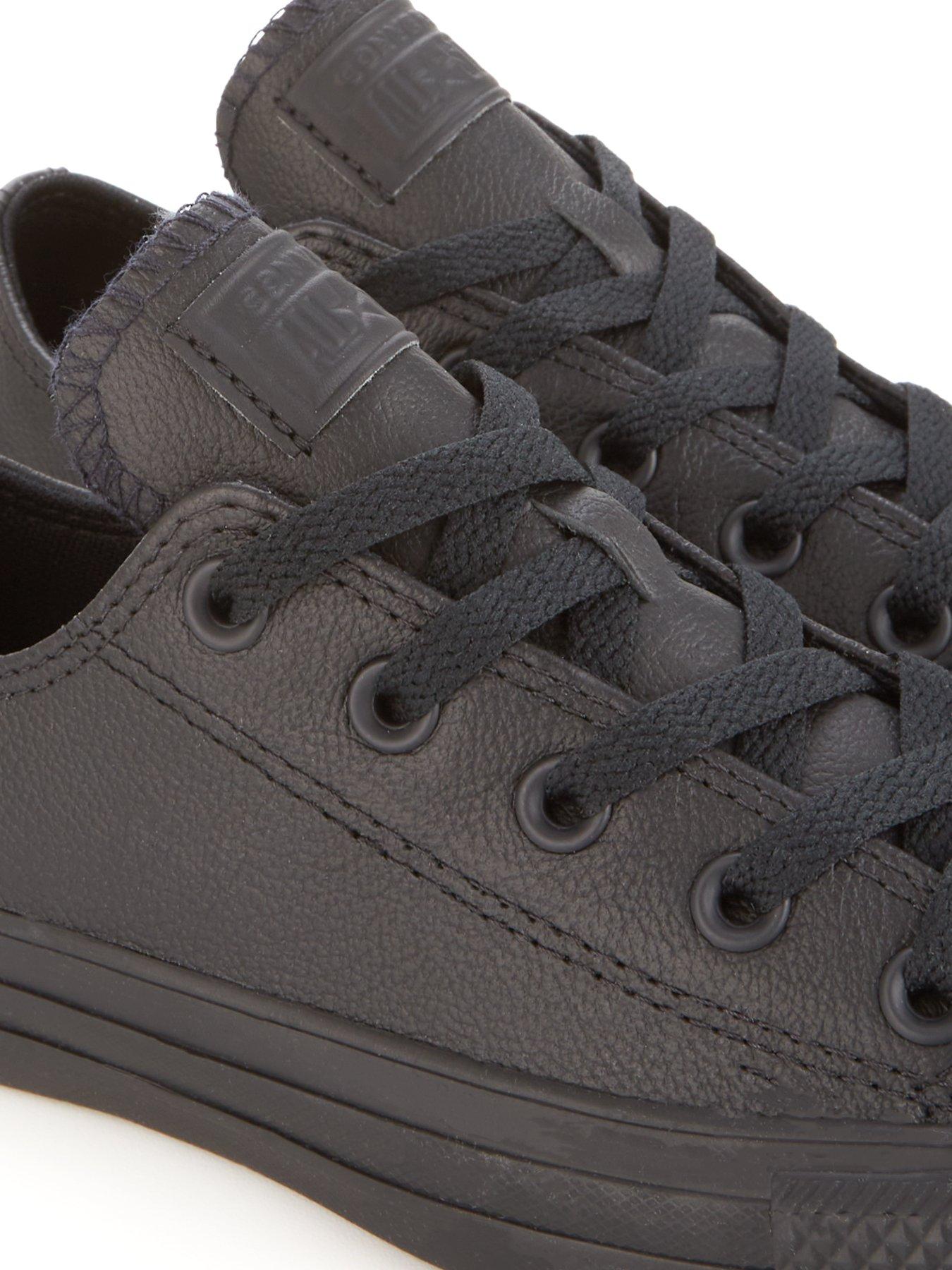 Image 6 of 7 of Converse Unisex Leather Ox Trainers - Black