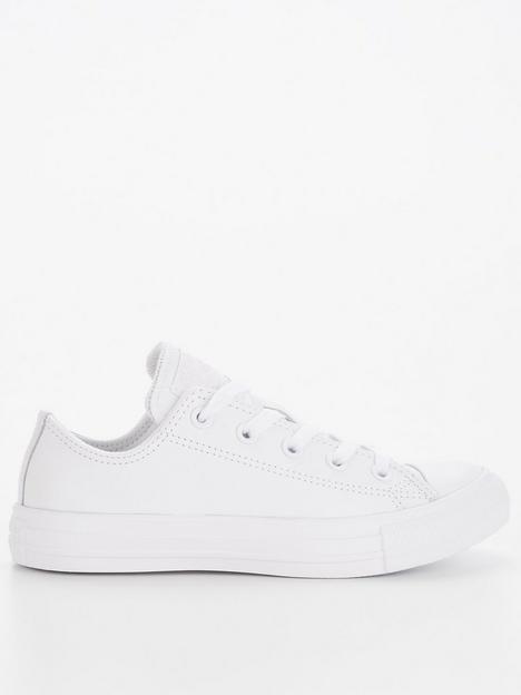 converse-unisex-leather-ox-trainers-white