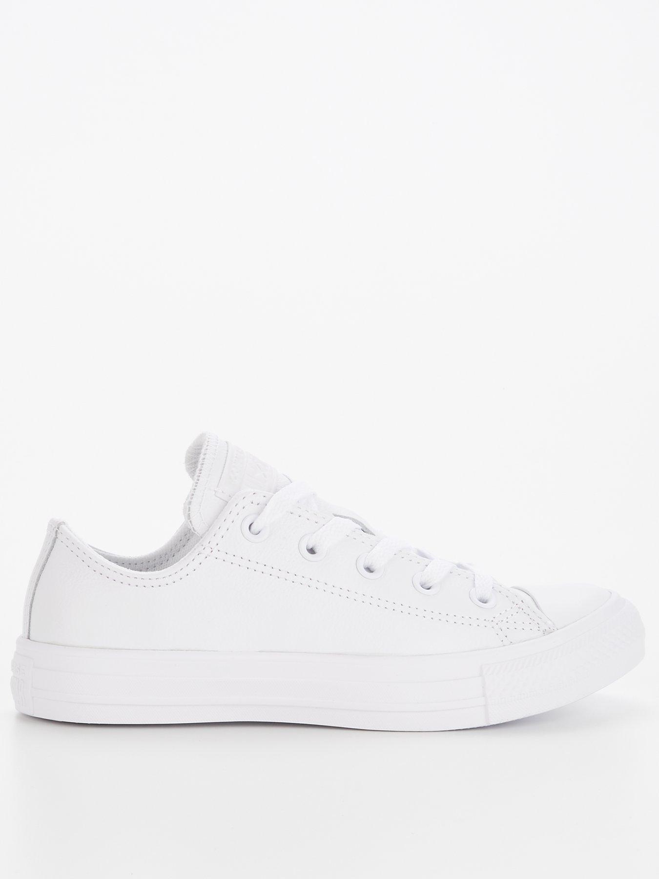 Converse Leather Ox Trainers White Littlewoods