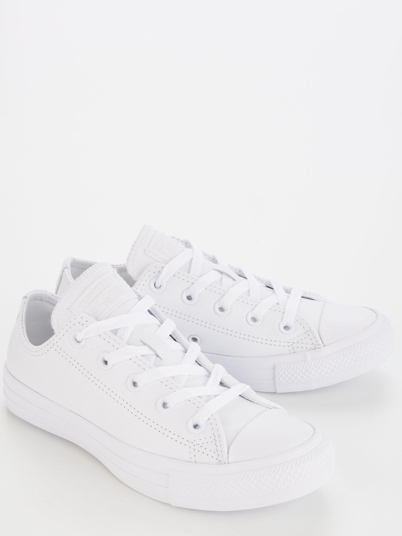 Leather Ox Trainers White