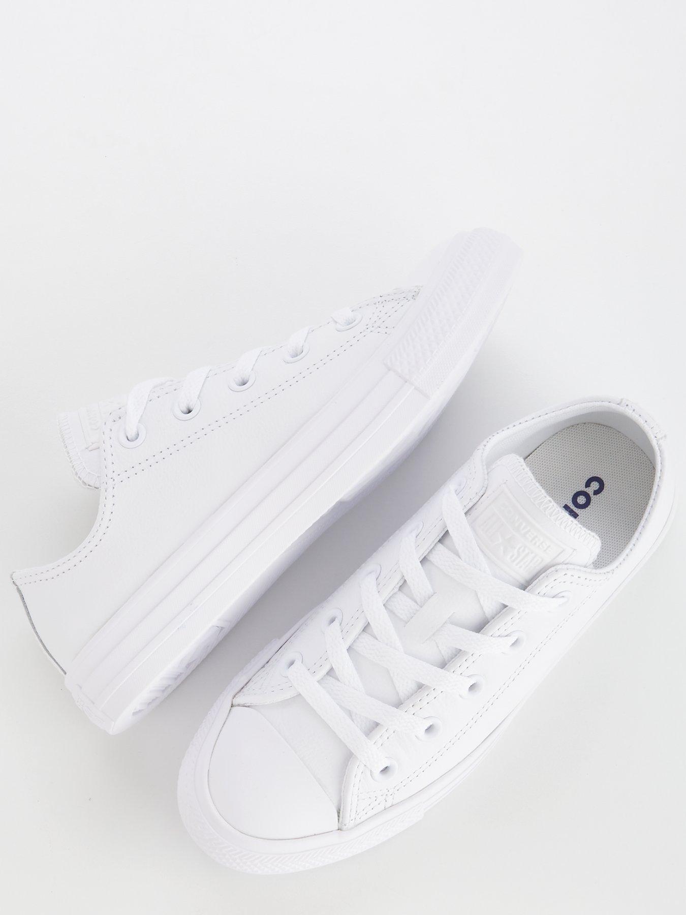Converse Leather Ox Trainers White Littlewoods
