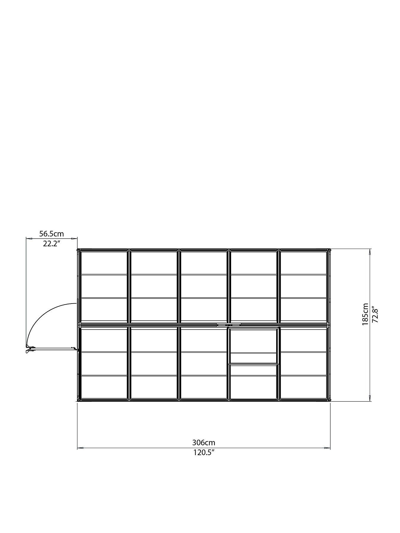 Image 5 of 5 of Canopia by Palram Harmony 6 x 10ft Greenhouse - Silver