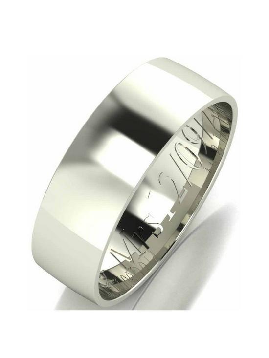 front image of love-gold-personalised-9-carat-white-gold-court-wedding-band-6-mm