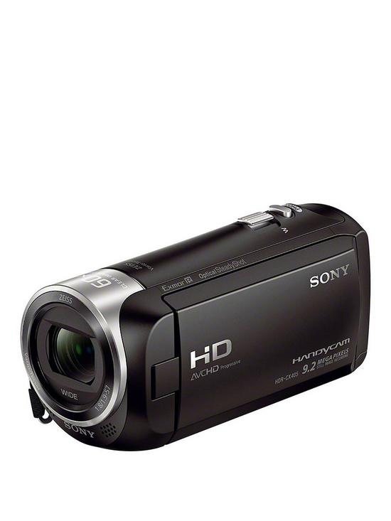 front image of sony-hdr-cx405-full-hd-handycam-camcorder-black