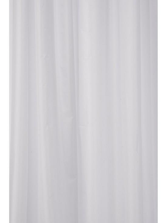 stillFront image of croydex-plain-textile-shower-curtain-ndashnbspwhite