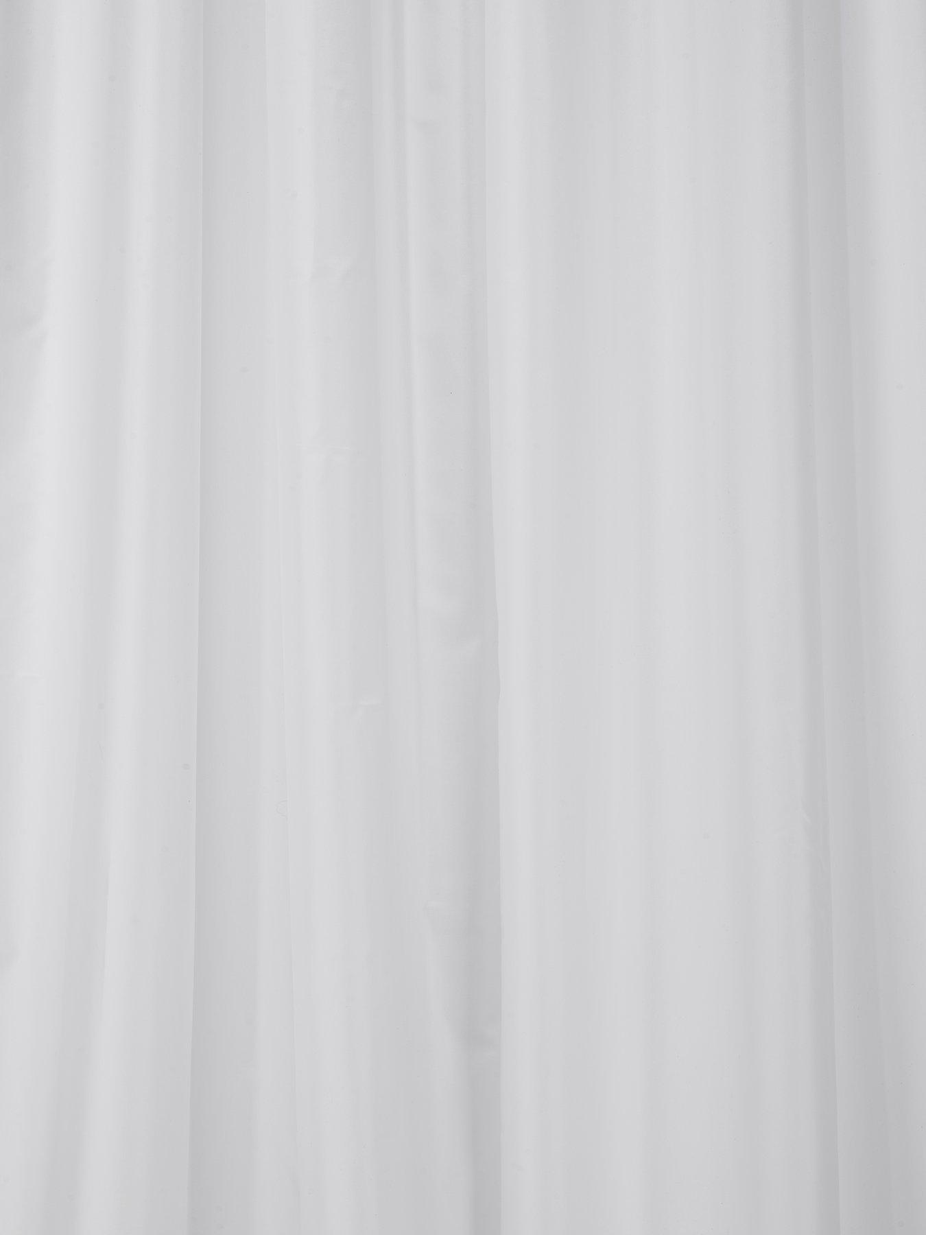 Image 3 of 4 of Croydex Plain Textile Shower Curtain &ndash;&nbsp;White