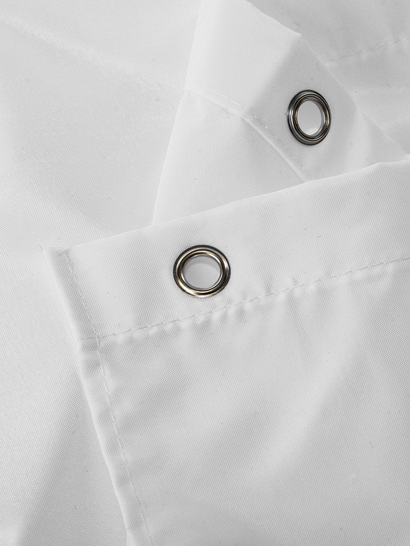 Image 4 of 4 of Croydex Plain Textile Shower Curtain &ndash;&nbsp;White