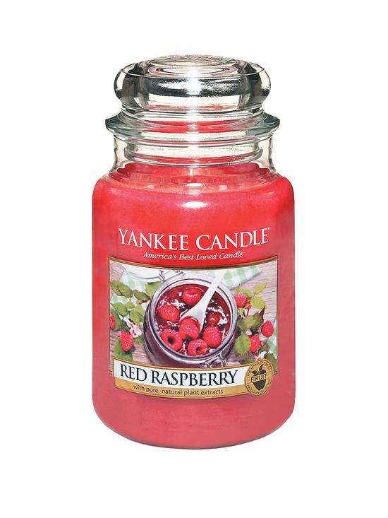 front image of yankee-candle-large-jar-red-raspberry