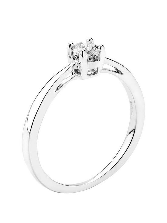 back image of love-diamond-9ct-gold-25-point-diamond-solitaire-ring