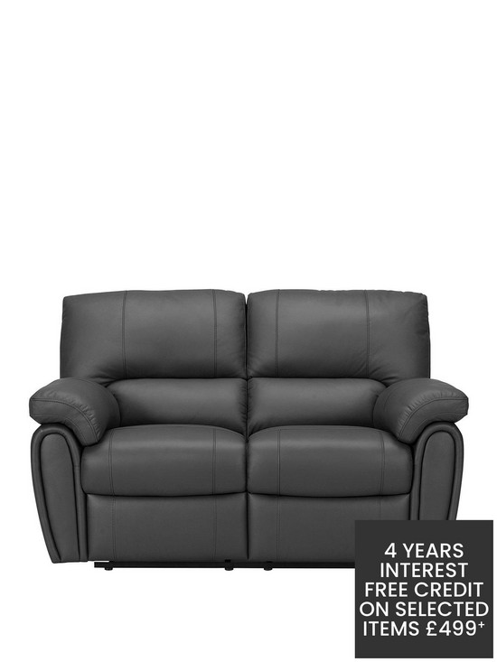 front image of very-home-leightonnbspleather-2-seater-power-recliner-sofa-black