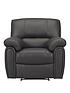  image of violino-leighton-leatherfaux-leather-power-recliner-armchair-black-chocolate