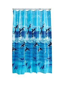 AQUALONA  Aqualona Dolphin Shower Curtain