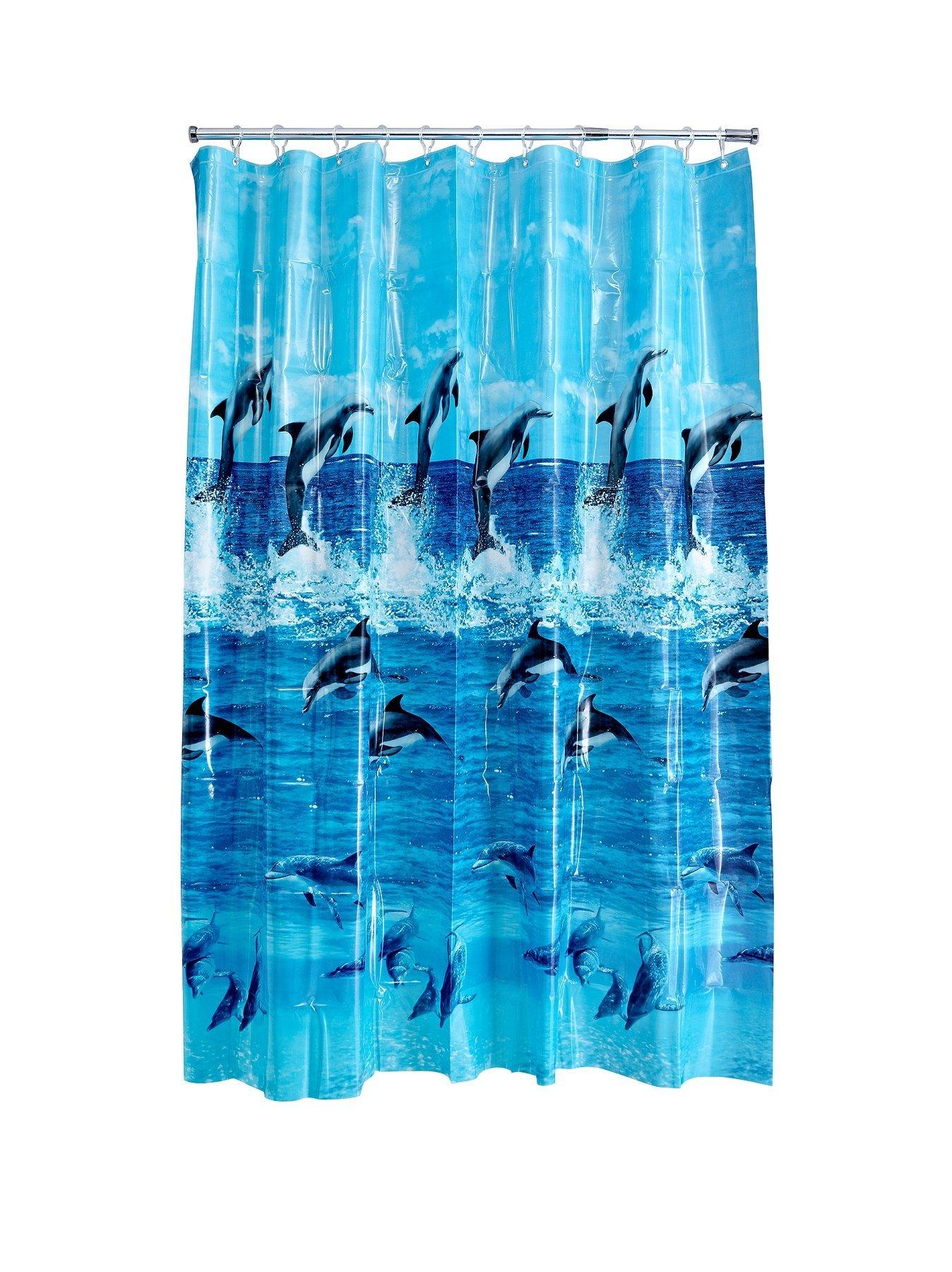 Image 1 of 1 of AQUALONA Dolphin Shower Curtain