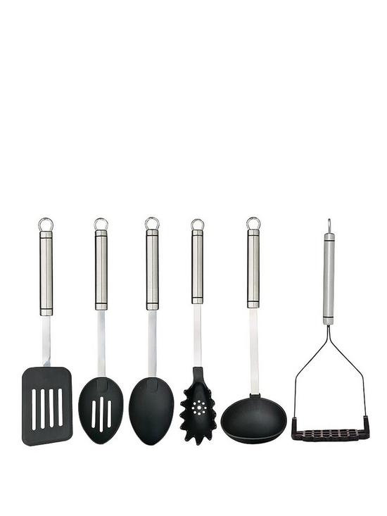 front image of masterclass-professional-stainless-steel-kitchen-utensil-set-6-piece