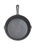  image of kitchencraft-24-cm-deluxe-cast-iron-round-plain-grill-pan