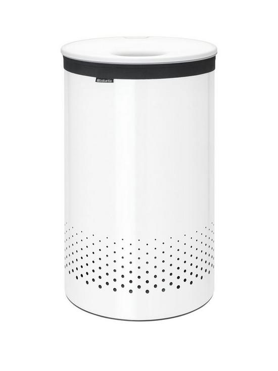 front image of brabantia-laundry-bin-60-litre-with-removable-laundry-bag-white