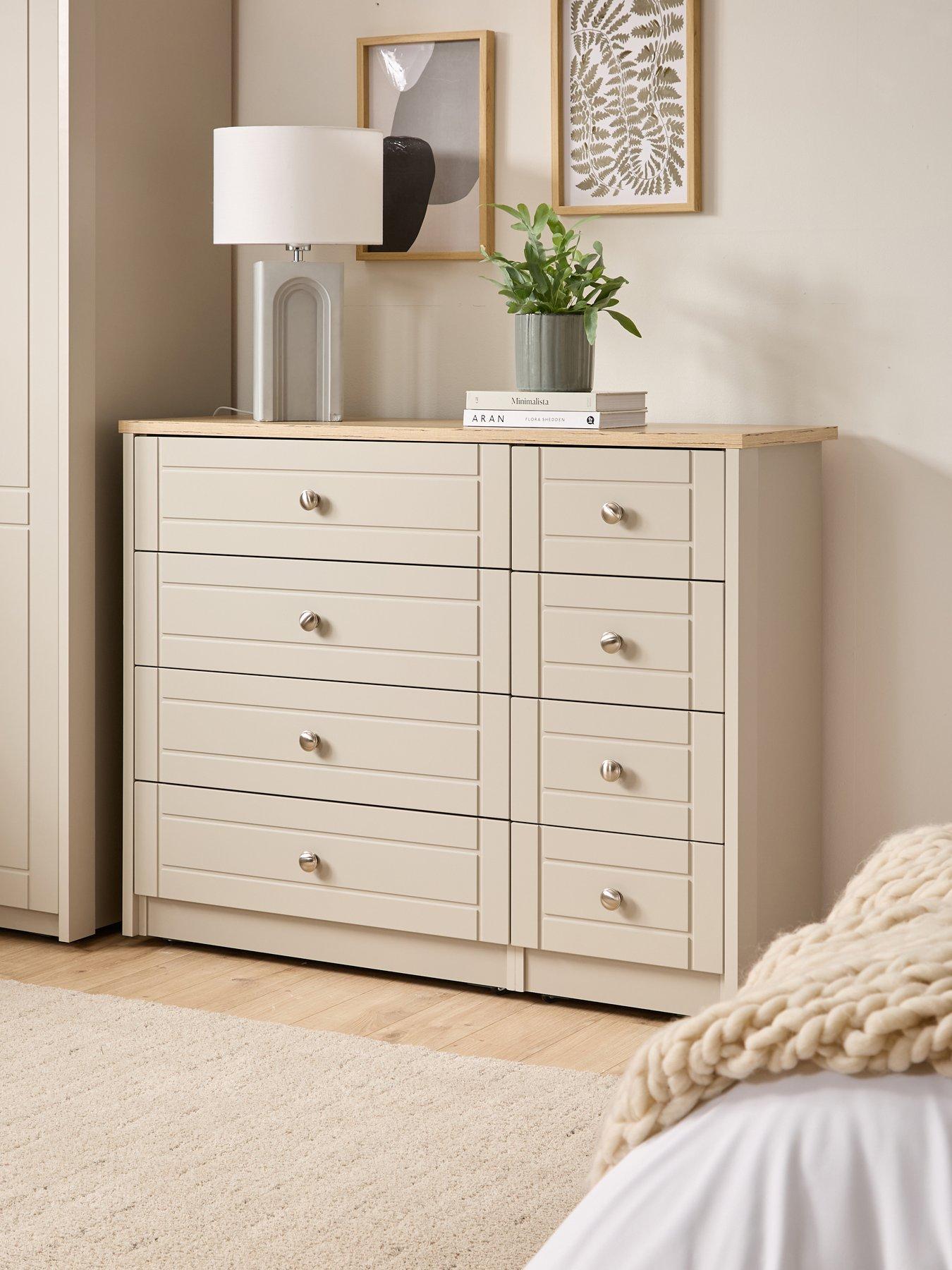 One Call Alderley Ready Assembled 4 + 4 Drawer Chest