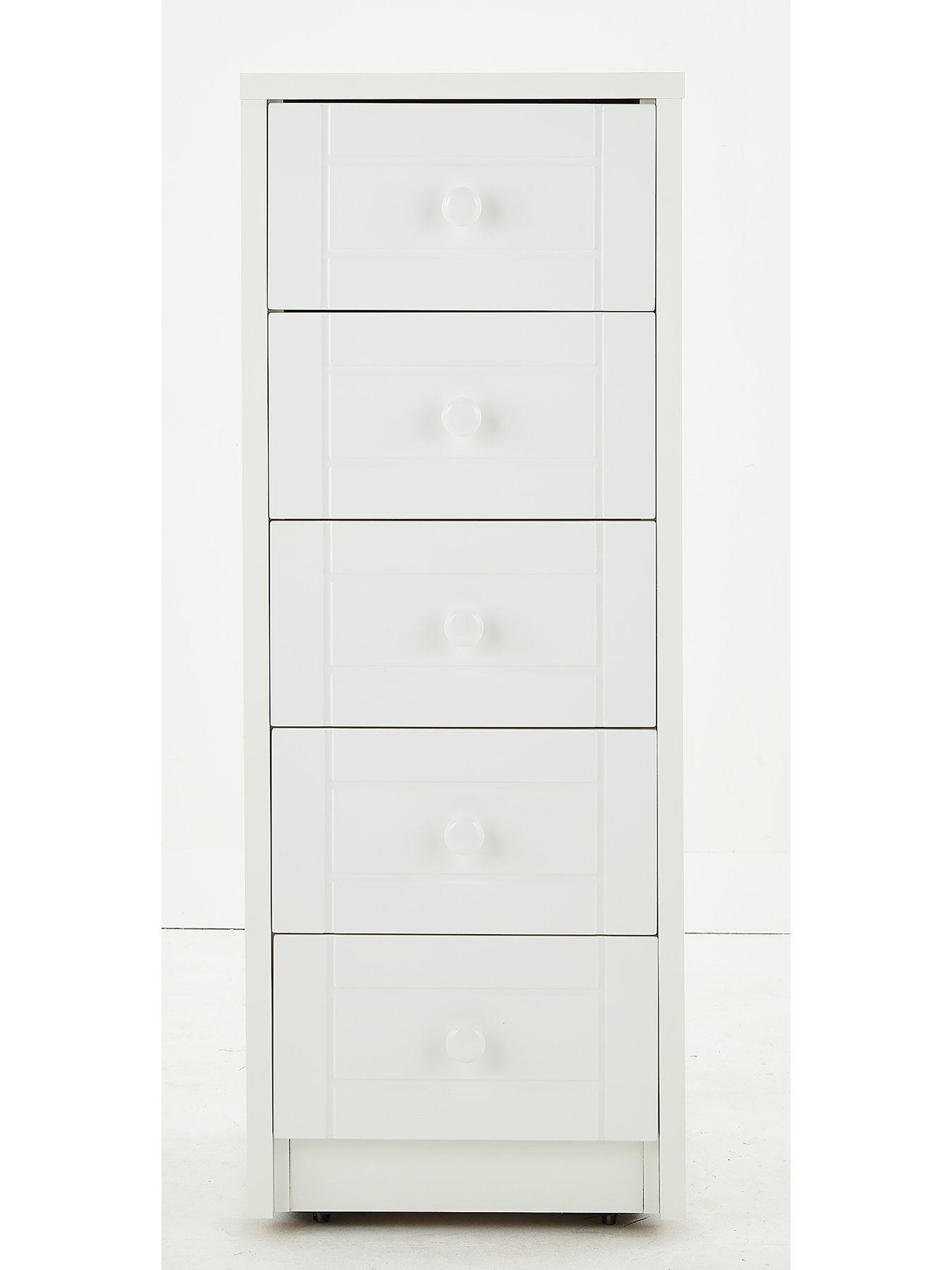 undefined Alderley Ready Assembled Narrow 5 Drawer Chest