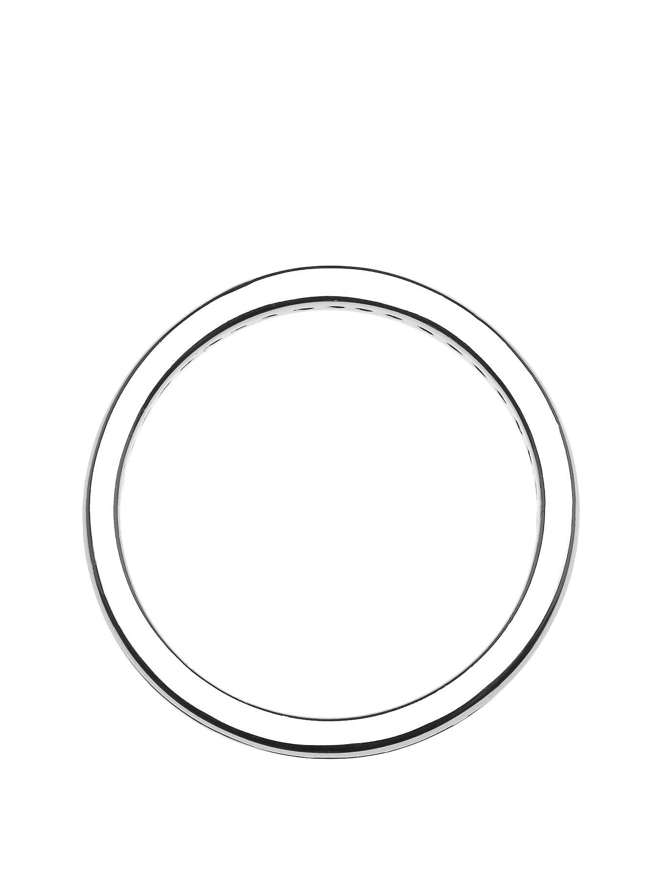  image of the-love-collection-rhodium-plated-sterling-silver-channel-set-eternity-cubic-zirconia-ring