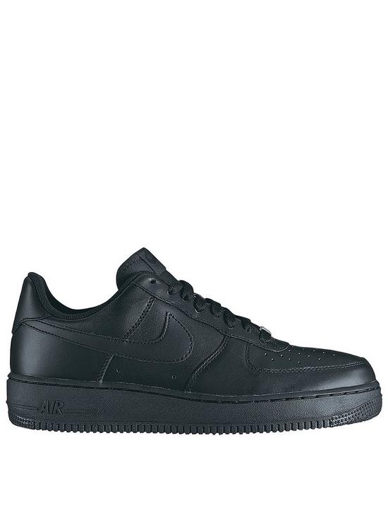 front image of nike-air-force-1-07-trainers-blacknbspbr