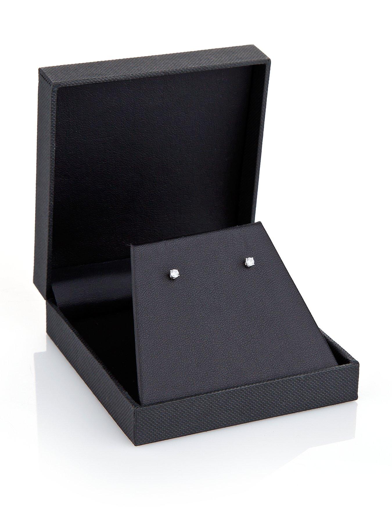 Image 5 of 5 of Love DIAMOND 9ct White Gold 25 Point Diamond Solitaire Earrings