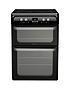  image of hotpoint-ultima-hui614k-60cm-double-oven-electric-cooker-with-induction-hob-black