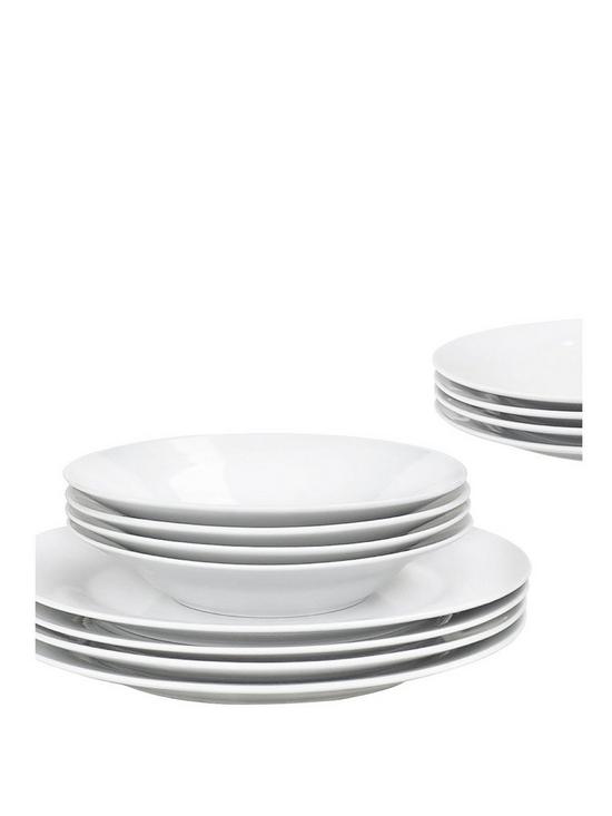 back image of sabichi-simple-white-porcelain-12-piece-dinner-set