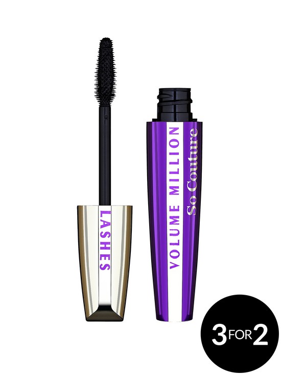 front image of loreal-paris-volume-million-lashes-mascara-so-couture-black