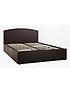  image of marston-faux-leather-lift-up-storage-bed-with-mattress-options-buy-and-save