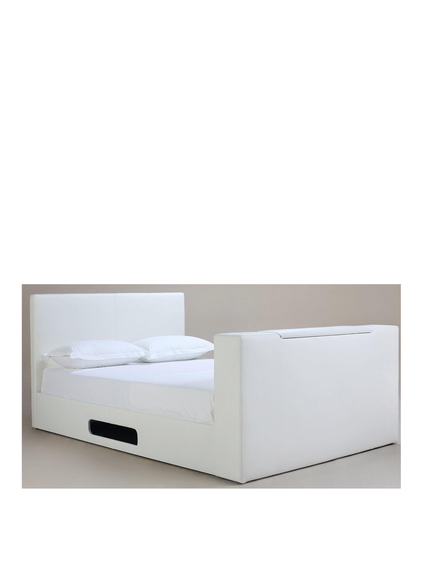 Talbot Faux Leather Tv Bed Frame With Mattress Options Buy And