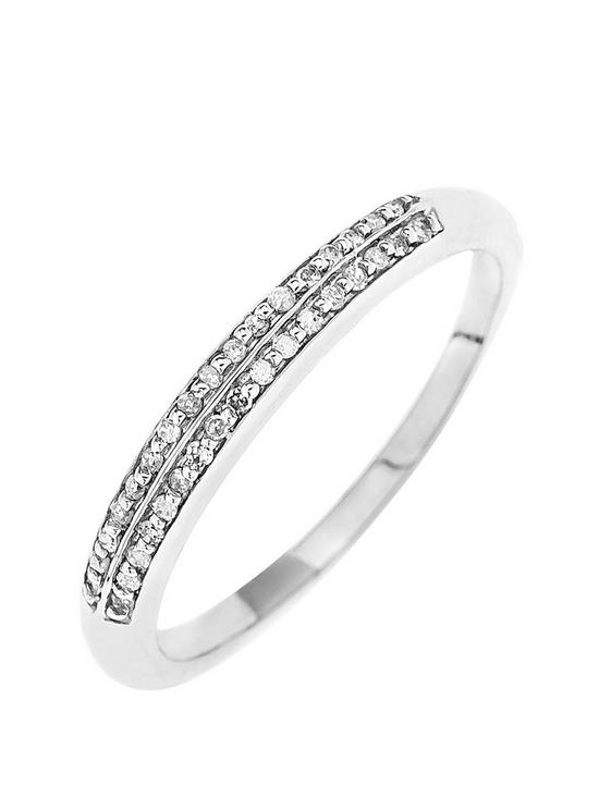 back image of love-diamond-9-carat-white-gold-10-point-diamond-two-row-wedding-band
