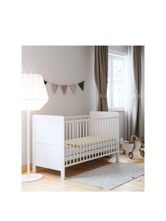 front image of little-acorns-classic-cot-bed