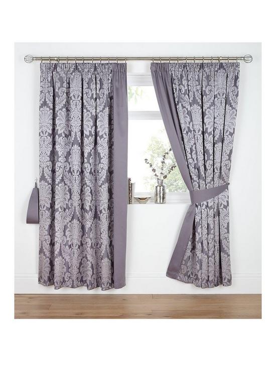front image of very-home-boston-jacquard-lined-pencil-pleat-curtains