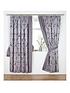  image of very-home-boston-jacquard-lined-pencil-pleat-curtains