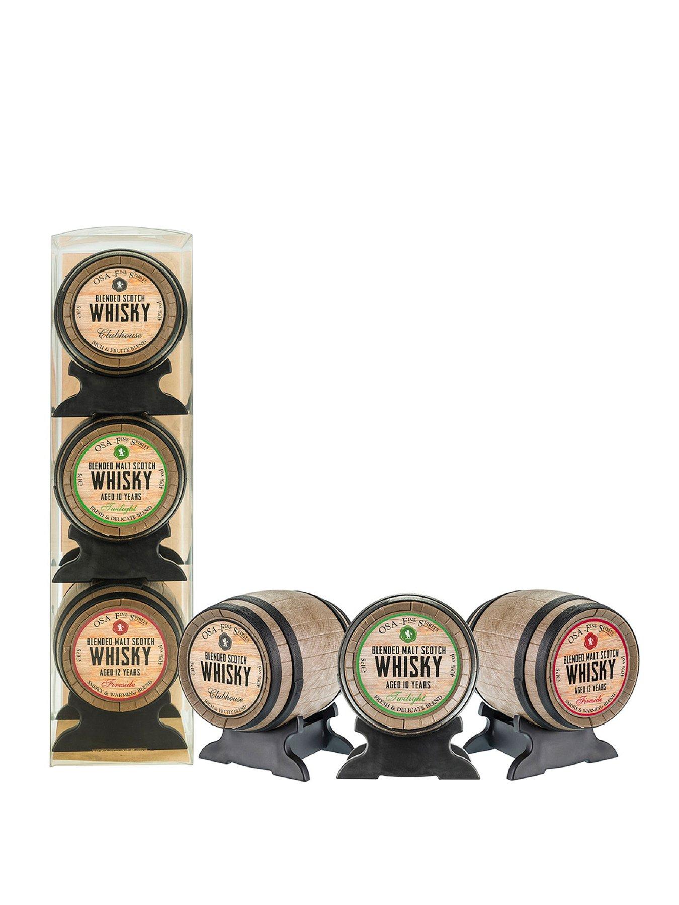 Image 1 of 3 of OSA Fine Spirits Mini Barrel Malt Whisky Tasting Set - 3 x 5cl