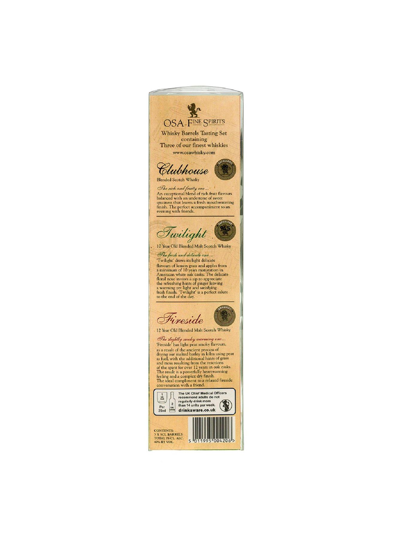 Image 2 of 3 of OSA Fine Spirits Mini Barrel Malt Whisky Tasting Set - 3 x 5cl