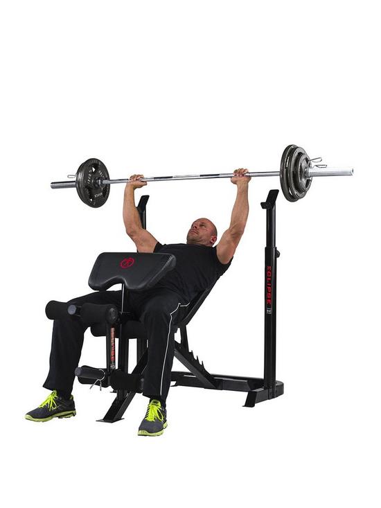 stillFront image of marcy-eclipse-be3000-weight-bench-and-adjustable-squat-stand