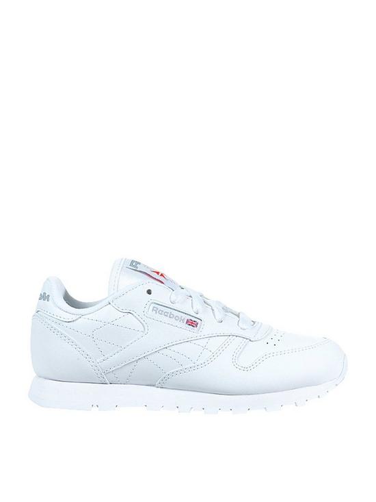 front image of reebok-classic-leather-junior-trainer