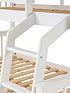  image of novara-detachable-trio-bunk-bed-with-mattress-options-buy-amp-savenbspndash-white--nbspexcludes-trundle