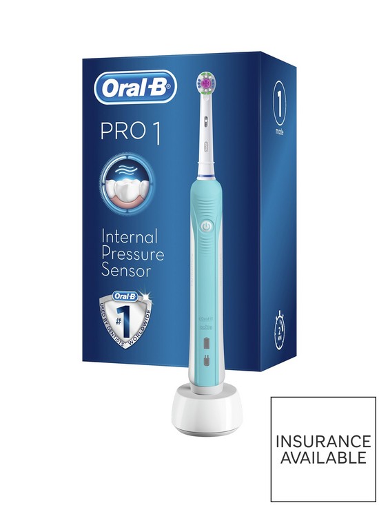 front image of oral-b-pro-600-white-and-clean-electric-toothbrush