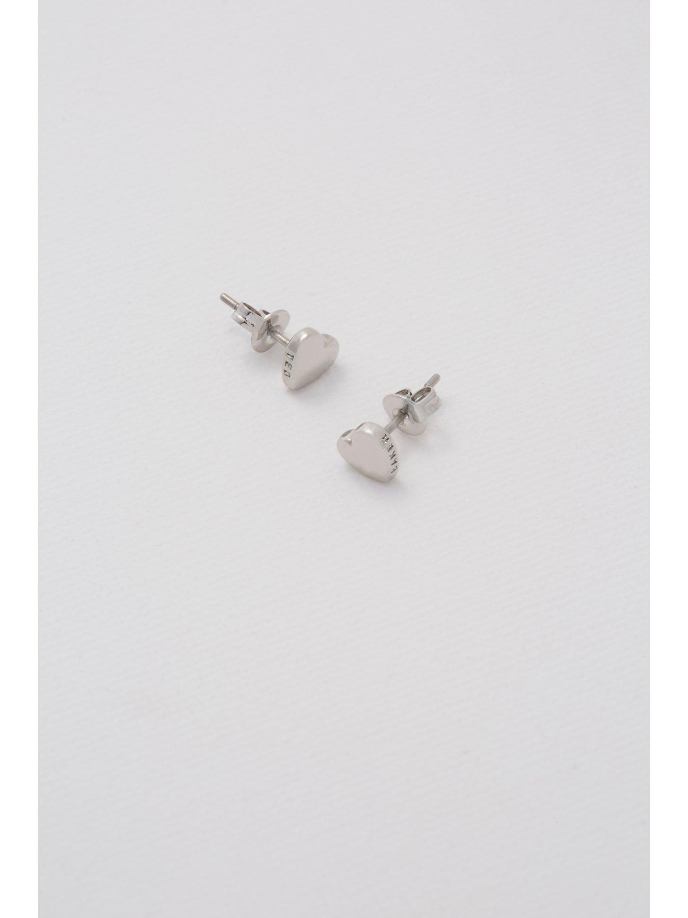  image of ted-baker-heart-stud-earrings-silver