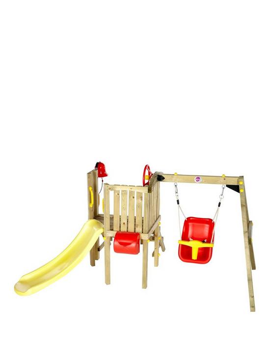 front image of plum-toddlers-tower-wooden-play-centre