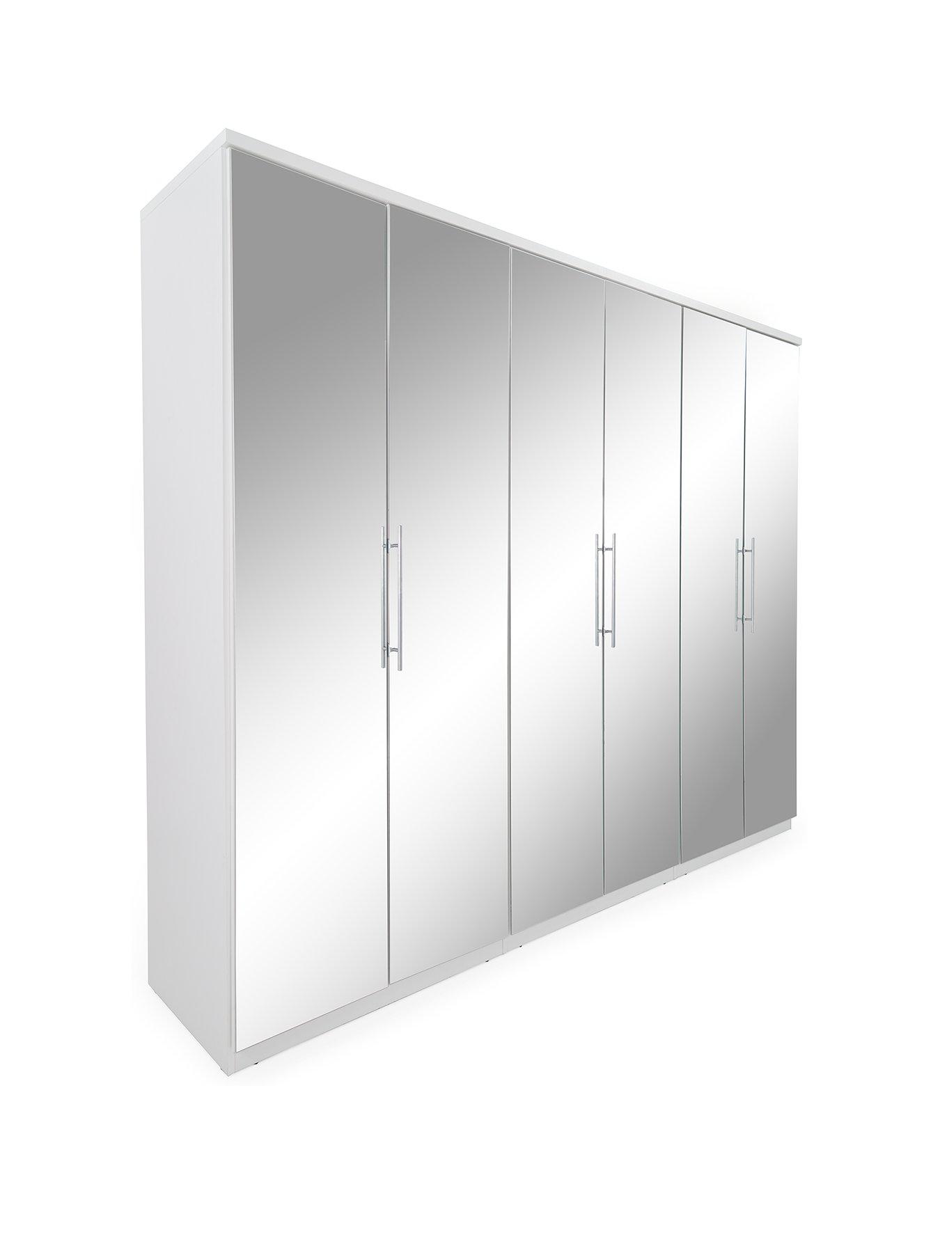  image of very-home-prague-mirror-6-door-wardrobenbsp--fscreg-certified