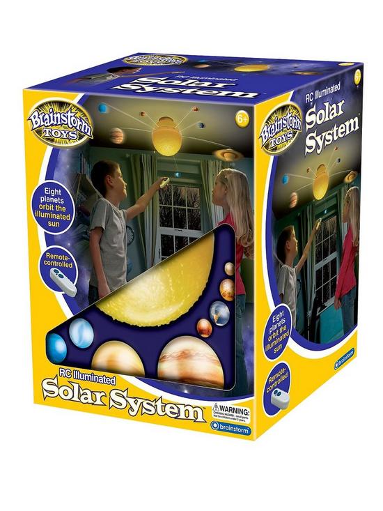 front image of brainstorm-toys-remote-control-illuminated-solar-system