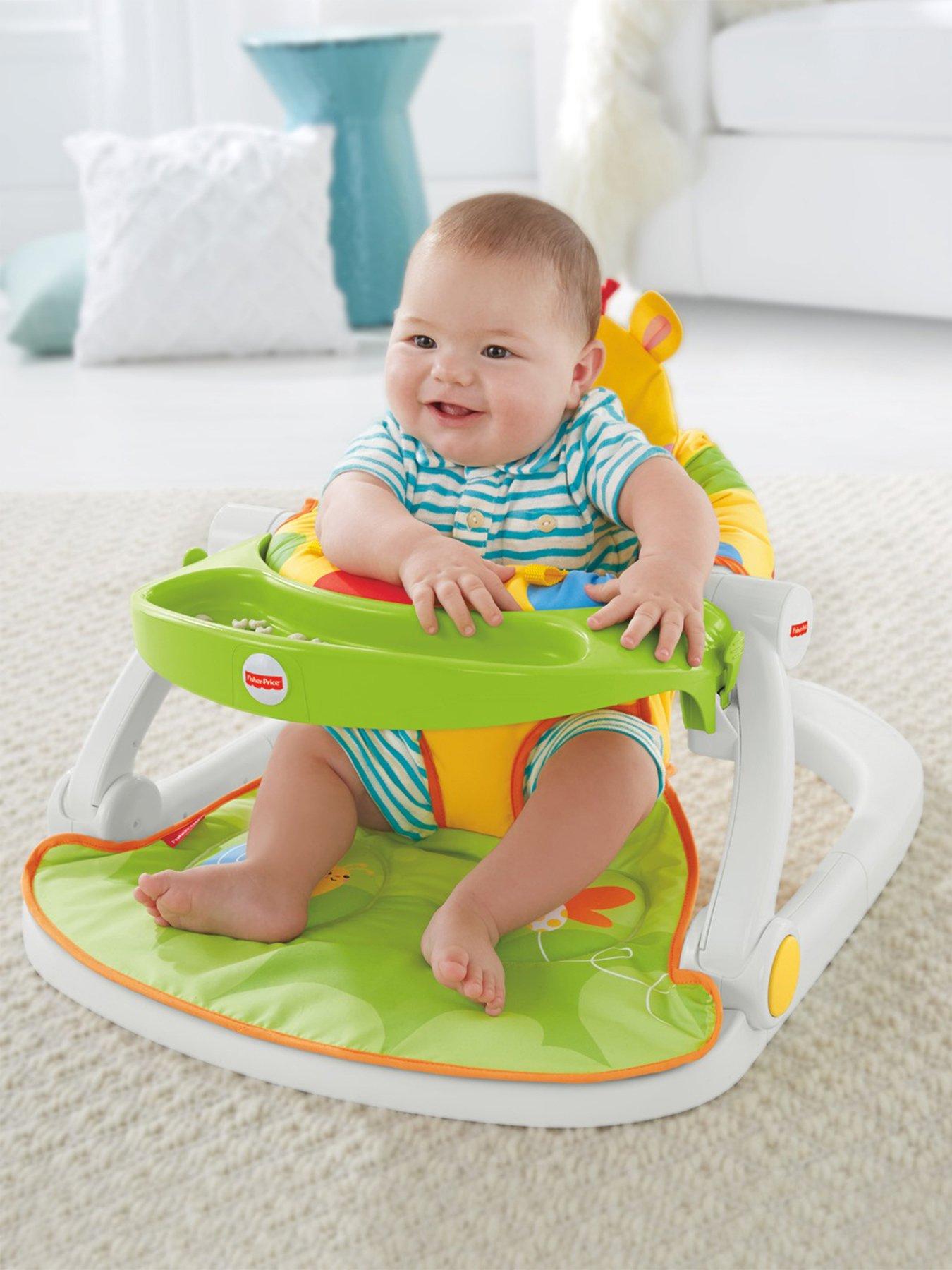 Image 4 of 7 of Fisher-Price Giraffe Sit-Me-Up Floor Seat with Tray