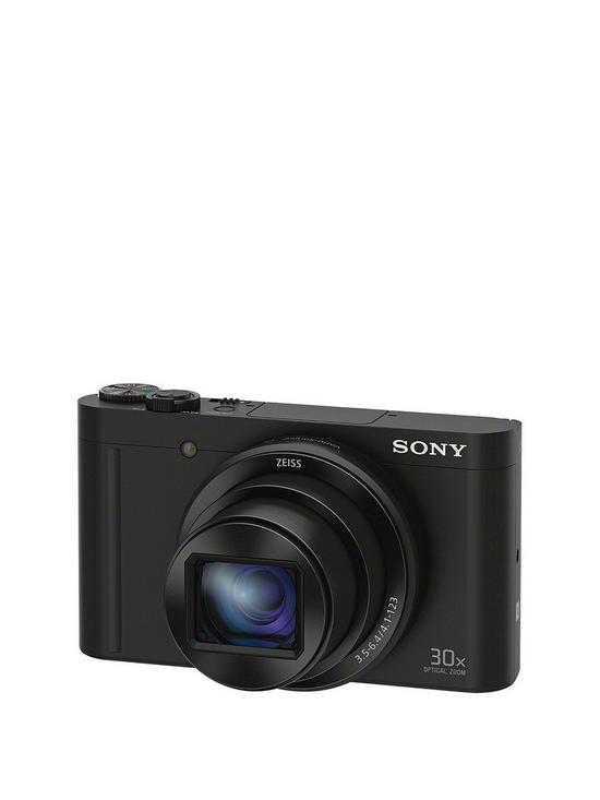 front image of sony-cybershot-dsc-wx500-182-mp-30x-zoom-digital-compact-camera-with-selfie-screen-black