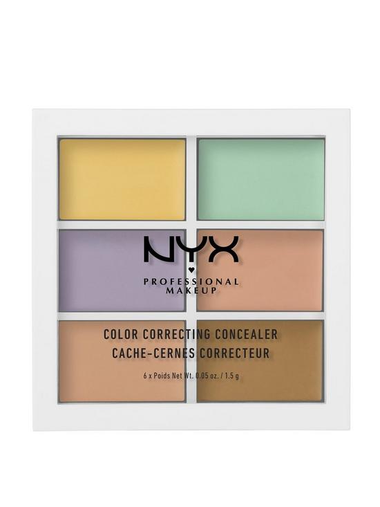 front image of nyx-professional-makeup-3c-palette-color-correcting-concealer