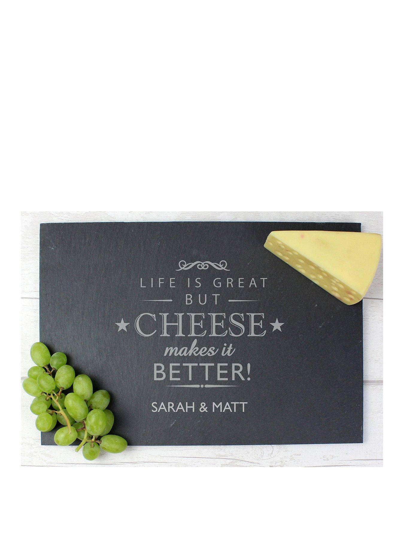 The Personalised Memento Company Personalised Cheese Makes Life Better... Slate Cheeseboard