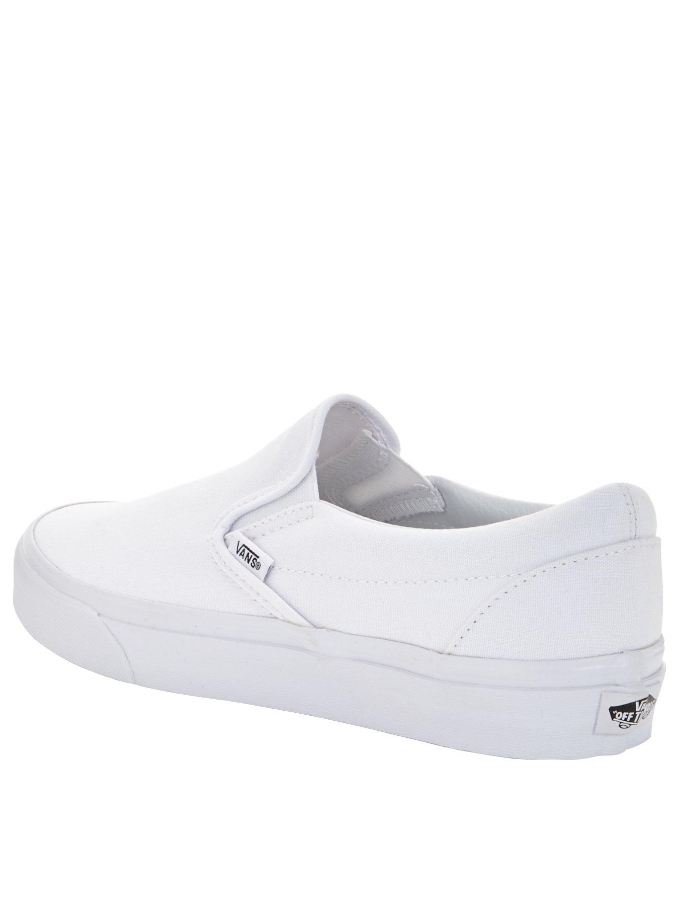 Platform vans slip on hot sale white